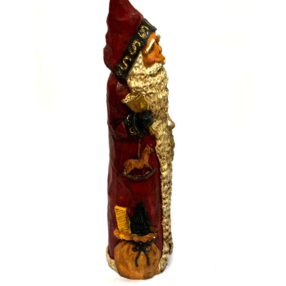 St. Nic Figure Carved Look Santa Vintage Holiday Collection Christmas 10" - Picture 5 of 10